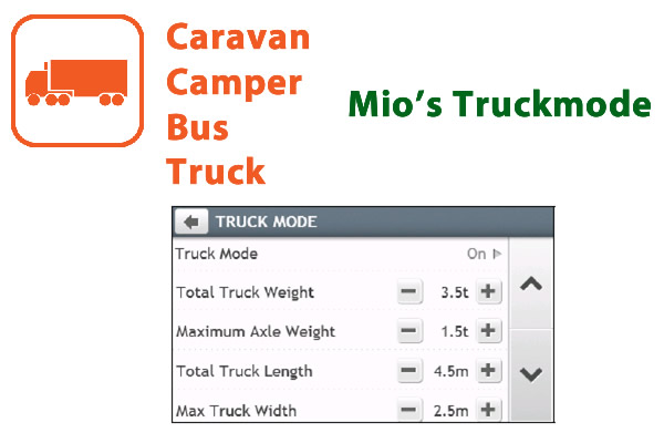 Truckmode voor uw Mio
